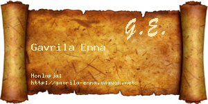 Gavrila Enna névjegykártya